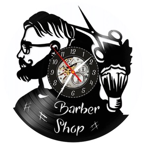 BARBERSHOP-ceas de perete (personalizabil), Casă & Stil de viață, Accesorii pentru decorat casa, Decorațiuni de pereți, decorațiuni suspendate, Ceasuri de perete, , ARTYNOS