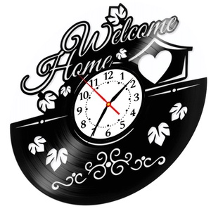 WELCOME HOME-ceas de perete - casă & stil de viață - accesorii pentru decorat casa - decorațiuni de pereți, decorațiuni suspendate - ceasuri de perete - Artynos.ro