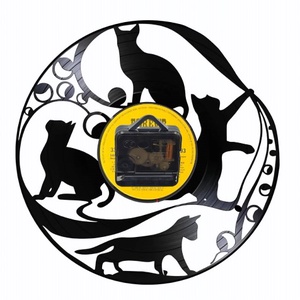 PISICI- ceas de perete - casă & stil de viață - accesorii pentru decorat casa - decorațiuni de pereți, decorațiuni suspendate - ceasuri de perete - Artynos.ro