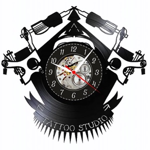 SALON TATUAJE - ceas de perete, Casă & Stil de viață, Accesorii pentru decorat casa, Decorațiuni de pereți, decorațiuni suspendate, Ceasuri de perete, , ARTYNOS