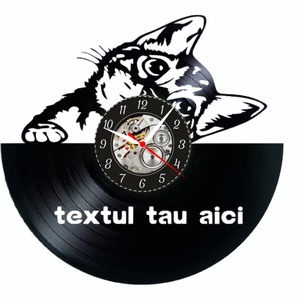 PISICUTA- CEAS DE PERETE (PERSONALIZABIL), Casă & Stil de viață, Accesorii pentru decorat casa, Decorațiuni de pereți, decorațiuni suspendate, Ceasuri de perete, , ARTYNOS