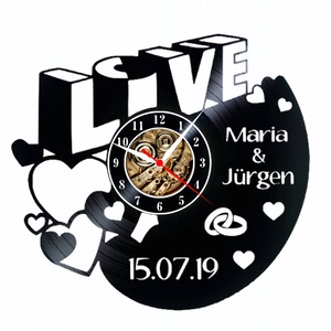 LOVE- ceas de perete (personalizabil), Casă & Stil de viață, Accesorii pentru decorat casa, Decorațiuni de pereți, decorațiuni suspendate, Ceasuri de perete, , ARTYNOS