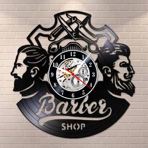 BARBERSHOP- ceas de perete, Casă & Stil de viață, Accesorii pentru decorat casa, Decorațiuni de pereți, decorațiuni suspendate, Ceasuri de perete, , ARTYNOS