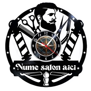 BARBERSHOP- ceas de perete, Casă & Stil de viață, Accesorii pentru decorat casa, Decorațiuni de pereți, decorațiuni suspendate, Ceasuri de perete, , ARTYNOS