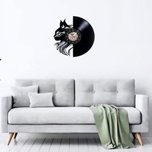 PISICA-ceas de perete - casă & stil de viață - accesorii pentru decorat casa - decorațiuni de pereți, decorațiuni suspendate - ceasuri de perete - Artynos.ro