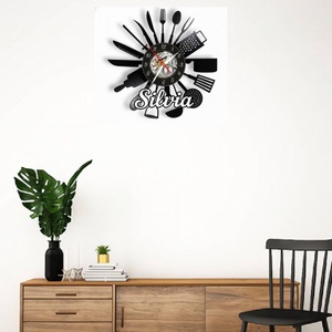 BUCATARIE-ceas de perete(personalizabil) - casă & stil de viață - accesorii pentru decorat casa - decorațiuni de pereți, decorațiuni suspendate - ceasuri de perete - Artynos.ro