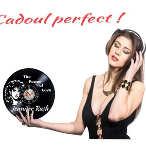 Ceas de perete decorativ realizat din disc de vinil, Model Jennifer Rush The Power of Love 1984 Pop Rock, Negru, 30 cm - casă & stil de viață - decorațiuni de casă - decorațiuni de pereți - ceasuri de perete - Artynos.ro