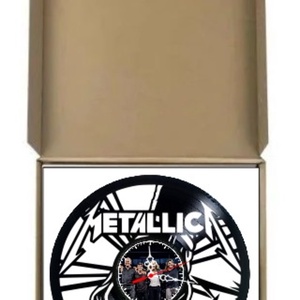Ceas de perete decorativ realizat din disc de vinil, Model Metallica St Anger Pumn Rock Metal, Negru, 30 cm - casă & stil de viață - decorațiuni de casă - decorațiuni de pereți - ceasuri de perete - Artynos.ro
