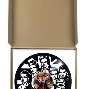 Ceas de perete decorativ realizat din disc de vinil, Model Duran Duran New Wave Synth Pop Rock, Negru, 30 cm - casă & stil de viață - decorațiuni de casă - decorațiuni de pereți - ceasuri de perete - Artynos.ro
