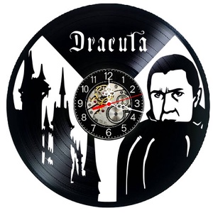 Ceas de perete decorativ realizat din disc de vinil, Model Chitara Electrica Note Muzicale Rock, Negru, 30 cm, Casa & Stil de viata, Decoratiuni de casa, Decoratiuni de pereti, Ceasuri de perete, , Legenda Nemuritoare a Contelui Dracula, Misterul Transilvaniei si Atmosfera Fascinanta Dark Gothic ..., ARTYNOS