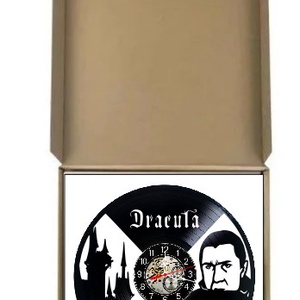 Ceas de perete decorativ realizat din disc de vinil, Model Chitara Electrica Note Muzicale Rock, Negru, 30 cm - casă & stil de viață - decorațiuni de casă - decorațiuni de pereți - ceasuri de perete - Artynos.ro