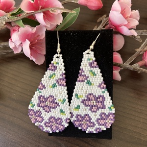 Cercei flori miyuki, DIY - pregateste-ti singur, Modele cu margele, Altele, ARTYNOS