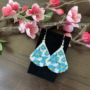 Cercei flori miyuki - diy - pregătește-ți singur - modele cu mărgele - Artynos.ro