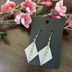 Cercei romb miyuki - diy - pregătește-ți singur - modele cu mărgele - Artynos.ro