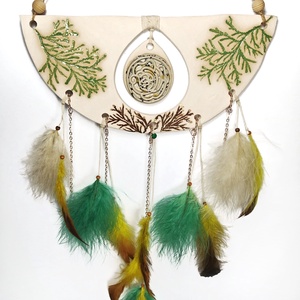 Dream-Catcher Springtime - casă & stil de viață - accesorii pentru decorat casa - decorațiuni de pereți, decorațiuni suspendate - capcană de vise - Artynos.ro
