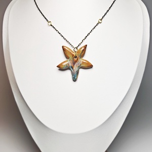 Colier Autumn Star din portelan, Bijuterii, Coliere, Coliere cu pandantive, Ceramică, ARTYNOS