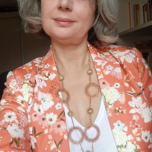 Lant lung din cupru cu agate - bijuterii - coliere - coliere lungi - Artynos.ro
