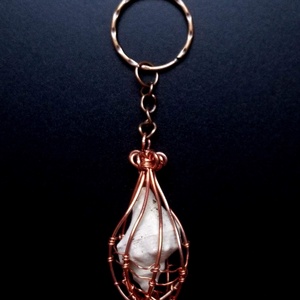 Breloc din cupru cu melc natural din Marea Neagra - geantă și husă - accesorii genți - breloc - Artynos.ro
