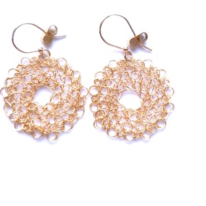 Cercei mari aurii rotunzi  - Artynos.ro