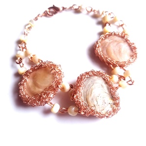 Bratara din cupru cu scoici - Artynos.ro