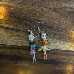 Cercei craniu robotel, Bijuterii, Cercei, Cercei din margele, , ARTYNOS