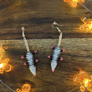 Cercei oposum - bijuterii - cercei - cercei din mărgele - Artynos.ro