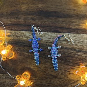 Cercei crocodil, Bijuterii, Cercei, Cercei din margele, , ARTYNOS