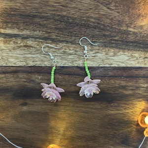 Cercei nufăr - bijuterii - cercei - cercei din mărgele - Artynos.ro