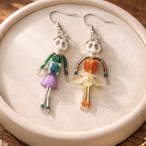 Cercei cranii, Bijuterii, Cercei, Cercei din margele, , ARTYNOS