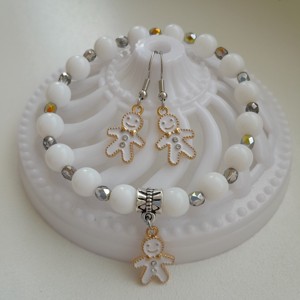 Set de bijuterii Gingerbread - bratara, cercei - Artynos.ro