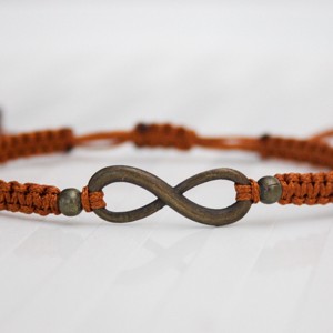 Bratara macramé impletita - Brown infinity, , , ARTYNOS