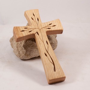 Cruce din lemn modelata, cruce de perete, , , ARTYNOS
