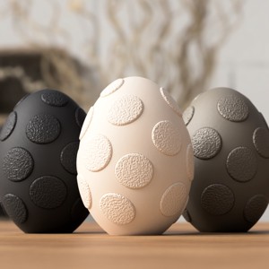 Figurina moderna in forma de ou cu pete � Decoratiune 3D mata, disponibila in diverse culori, , , ARTYNOS