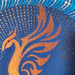 Phoenix pasăre punctat mandala -  - Artynos.ro
