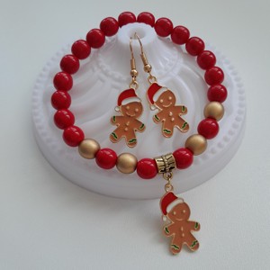 Set de bijuterii Gingerbread - brățară, cercei -  - Artynos.ro