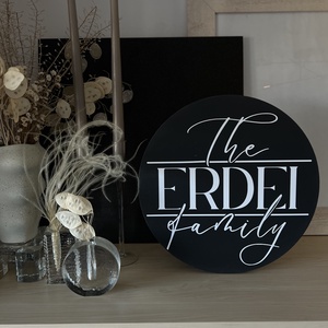 Placa personalizata din lemn  cu nume de familie, Casa & Stil de viata, Accesorii pentru decorat casa, Picturi murale, Panouri si tablouri, panouri decorative, Obiecte pictate, Altele, ARTYNOS
