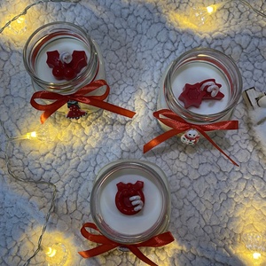 Lumânare parfumată cu mesaj ascuns Merry Xmas - crăciun - decorațiuni de crăciun de casă - lumânări parfumate de crăciun - Artynos.ro