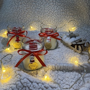 Lumânare parfumată cu mesaj ascuns Merry Xmas - crăciun - decorațiuni de crăciun de casă - lumânări parfumate de crăciun - Artynos.ro