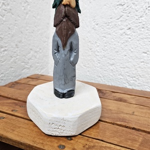 Jucarie din Lemn Sculptura Preotul Copacilor pentru Copii , Arte vizuale și accesorii , Picturi, Pictură acrilică, Sculptură, ARTYNOS