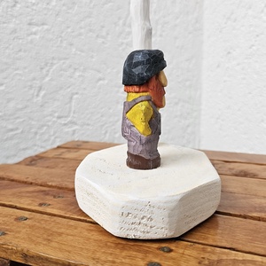 Jucărie din Lemn Gnom Morăcănos din lemn pentru Copii - arte vizuale și accesorii  - sculptură - statuie lemn - Artynos.ro