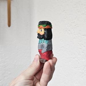 Jucarie din Lemn INDIAN Pentru Copii - arte vizuale și accesorii  - sculptură - statuie lemn - Artynos.ro