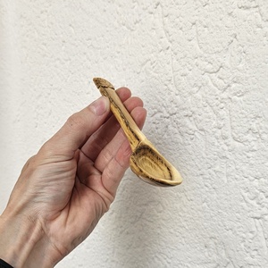 Linguriță Din Lemn cu Frunzuliță pentru Cafea,Ceai sau Decor - casă & stil de viață - accesorii pentru echipamente de bucătărie - accesorii de servire - boluri și farfurii din lemn, bol de servire - Artynos.ro