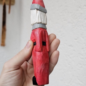 Figurină din Lemn Crăciuniță/Doamna Craciun - crăciun - cadouri de moș crăciun - decor cu moș crăciun - Artynos.ro