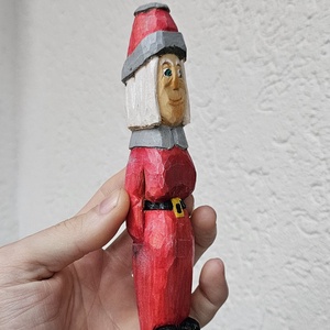 Figurină din Lemn Crăciuniță/Doamna Craciun - crăciun - cadouri de moș crăciun - decor cu moș crăciun - Artynos.ro