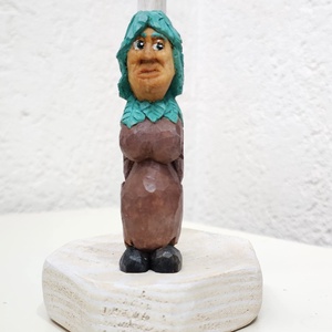  Doamna Spirit al Copacilor � Figurina din Lemn Sculptata si Pictata Manual, Jucarii si echipamente pentru copii, Accesorii sport, Accesorii pentru alte jocuri si sporturi, Sculptura, Pictura, ARTYNOS
