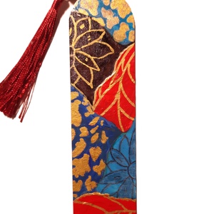 Semn de carte pictat manual cu motive abstracte - cărți și creații cu tematică muzicală, cadouri - semn de carte - Artynos.ro