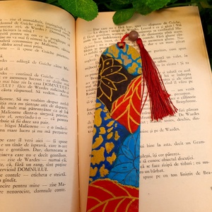 Semn de carte pictat manual cu motive abstracte - cărți și creații cu tematică muzicală, cadouri - semn de carte - Artynos.ro