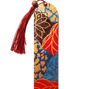 Semn de carte pictat manual cu motive abstracte - cărți și creații cu tematică muzicală, cadouri - semn de carte - Artynos.ro