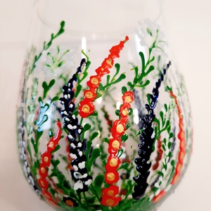 Pahare de vin, pictate manual  - arte vizuale și accesorii  - picturi - pictură pe sticlă - Artynos.ro