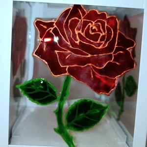 Felinar, pictat manual cu trandafiri  - Artynos.ro